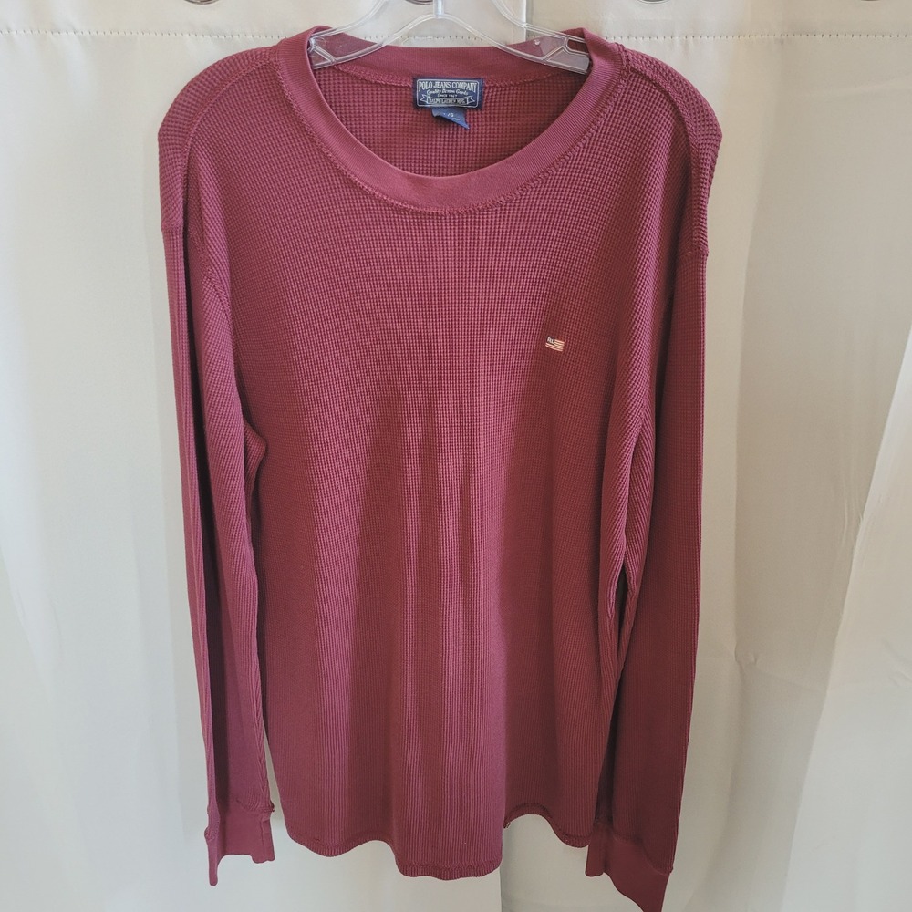 Polo Jeans Co Mens Thermal Shirt Large Gorpcore Americana Cabin Rugged 21586
